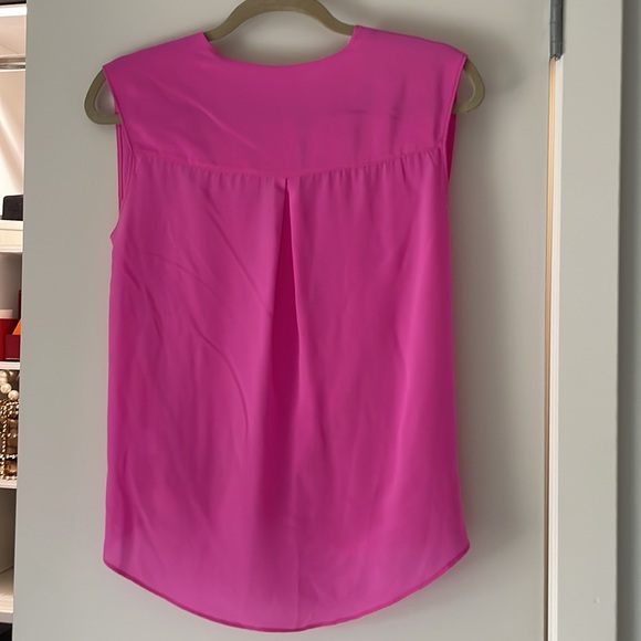 Bailey 44 Knight’s Tour V-Neck Drape Wrap Pink Silk Blouse XS - Picture 5 of 6